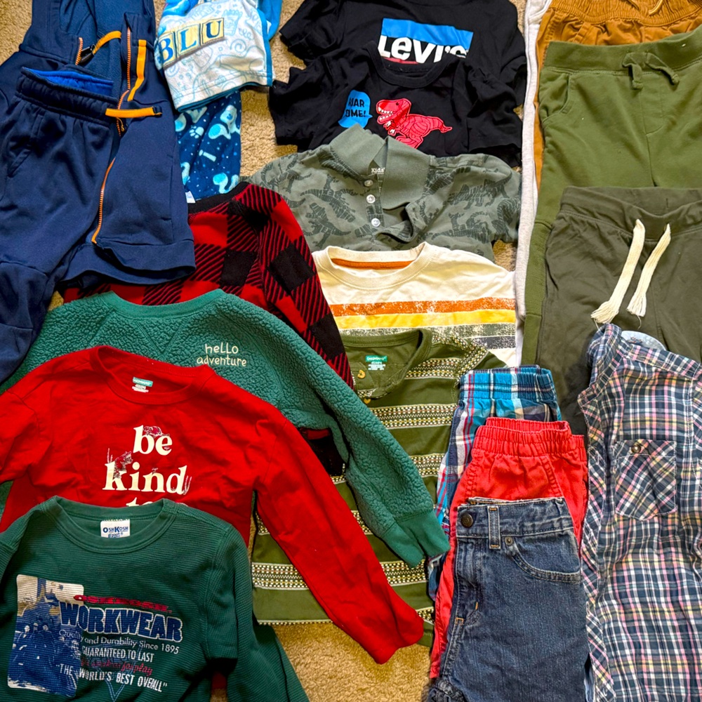 Boys 4T  Clothing Bundle | Hoodies Joggers Pajamas Tops Shorts Outfit Set